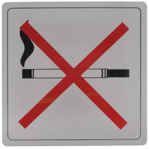 ΣΗΜΑΝΣΗ ΠΟΡΤΑΣ ΙΝΟΧ ΑΥΤΟΚΟΛΛΗΤΗ "NO SMOKING"