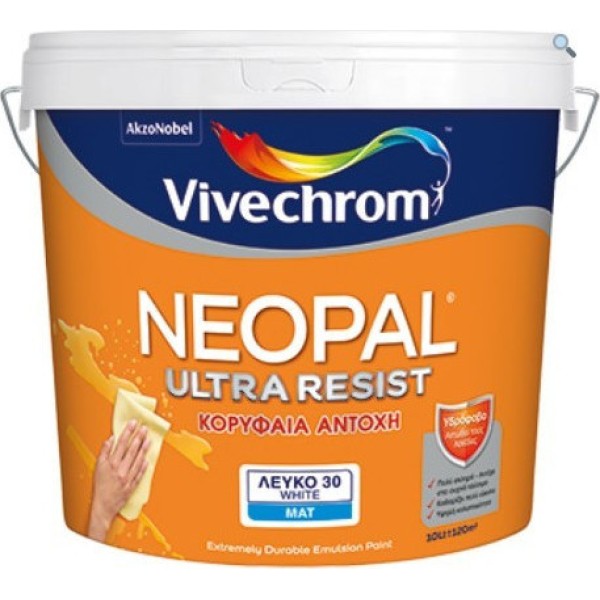NEOPAL ULTRA RESIST Πλαστικό Χρώμα Κορυφαίας Αντοχής 10lt