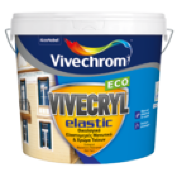 VIVECRYL ELASTIC ECO Οικολογικό Ελαστομερές Μονωτικό & Χρώμα Τοίχων 10lt