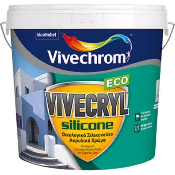 VIVECRYL SILICONE ECO Οικολογικό Σιλικονούχο Ακρυλικό Χρώμα 3lt