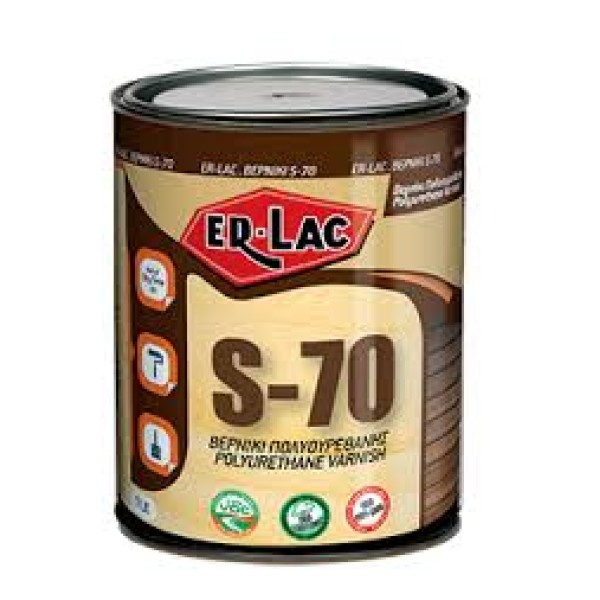 ER-LAC S-70,Βερνίκι πολυουρεθάνης για ξύλινες επιφάνειες 2,5lt