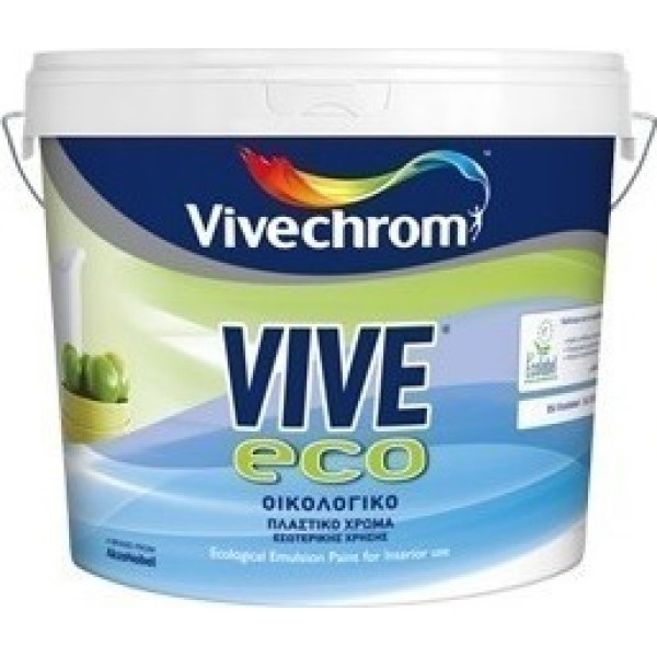VIVE ECO Οικολογικό Πλαστικό Χρώμα Εσωτερικής Χρήσης Vivechrom 9lt